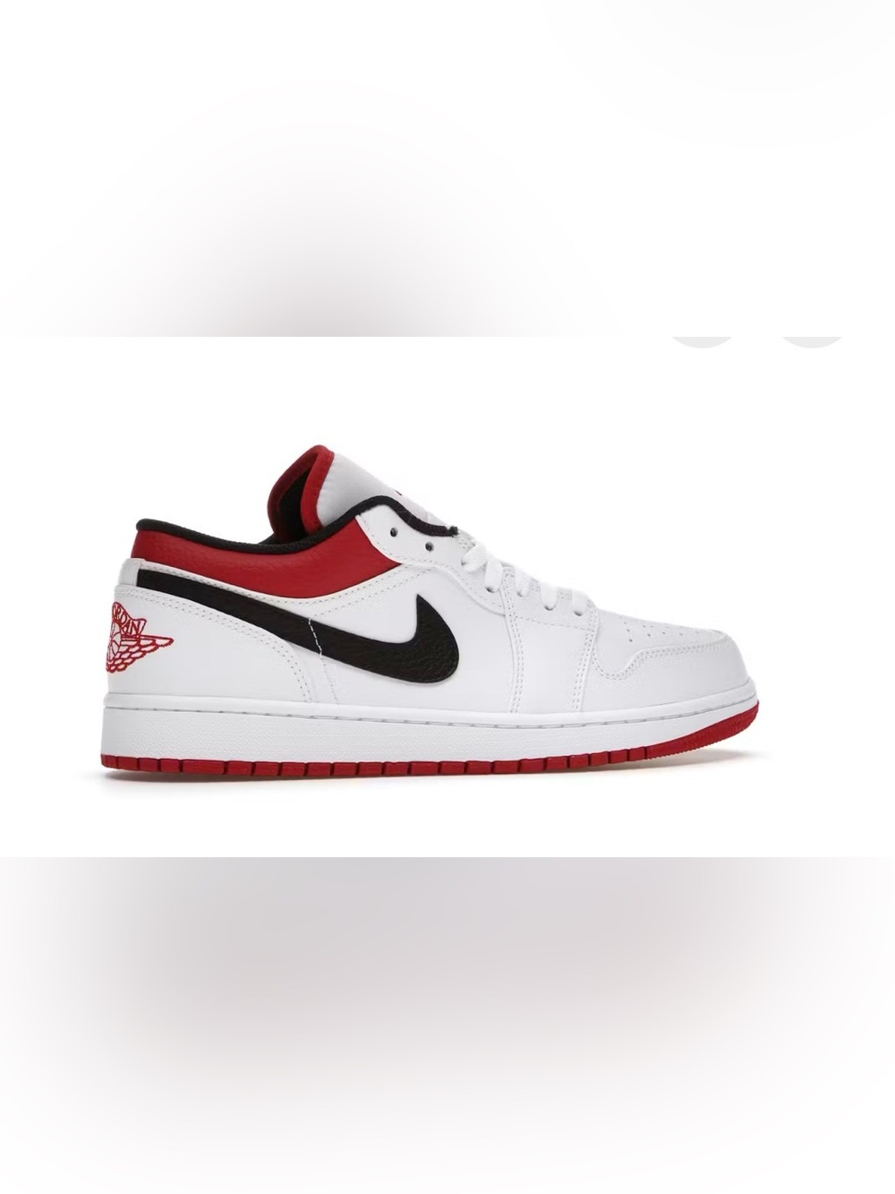 Nike Air Jordan 1 Low (GS) White Gym Red Sneakers in size 5 youth / 6.5 Woman’s